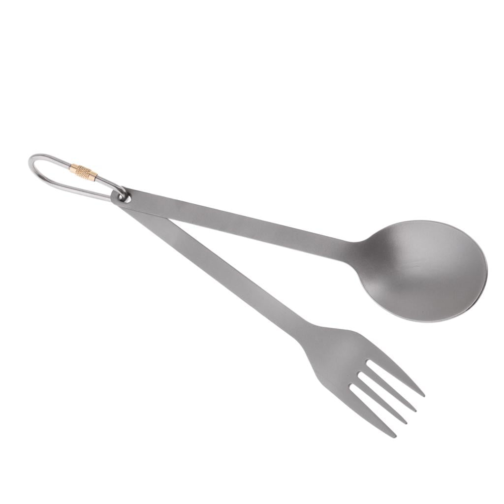 Spoon Fork Spork Titanium Tableware Flatware Cutlery Utensils 