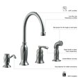 thumbnail image 3 of Design House 525790 Madison Single-Handle Kitchen Faucet with Side Sprayer with Soap Dispenser, Oil Rubbed Bronze, 3 of 5