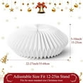 thumbnail image 2 of Guvpev 26 Inch Honeycomb Christmas Tree Collar,Foldable Paper Christmas Tree Ring Modern Tree Base Cover Basket Skirt Collars for Artificial Trees Christmas Holiday Home Decoration(White), 2 of 7