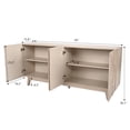thumbnail image 4 of Bohemian Sideboard with Solid Wood Legs ,Buffet Cabinet with Painted Door Panel- Accent Cabinet for Dining Room, Living Room, or Hallway,Natural, 4 of 11