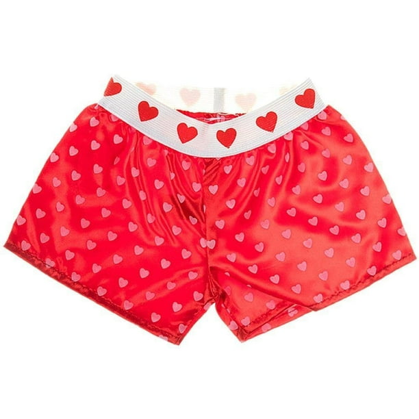 Bear Factory - Satin Heart Boxer Shorts Teddy Bear Clothes Fit 14