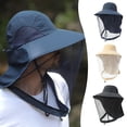 thumbnail image 3 of Outdoor Fishing Hat with Mesh Mask Mosquito Proof Sun Protection Breathable J5, 3 of 8