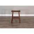 thumbnail image 6 of Pemberly Row 24" Saddle Seat Mahogany Wood Stool in Dark Chocolate (Set of 2), 6 of 8