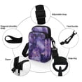 thumbnail image 5 of HELLHERO Double-layer Adjustable Crossbody Bag, Polyester Women Messenger Bag for Adults, Purple Gold Marble, 5 of 7