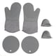 thumbnail image 1 of Juego de Guantes para Horno Nikou Resistentes al Calor Antideslizantes Color Gris, 1 of 15