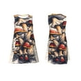 thumbnail image 7 of Wukai Cute Forest Mushrooms Print Women's Sleeveless Dress, Loose Fit Casual Dress for Women, Comfortable Sleeveless Summer Dress, 7 of 7