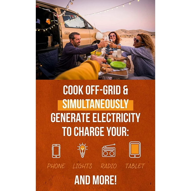 Drifters Camp Stove, Electricity Generating Portable Cooking