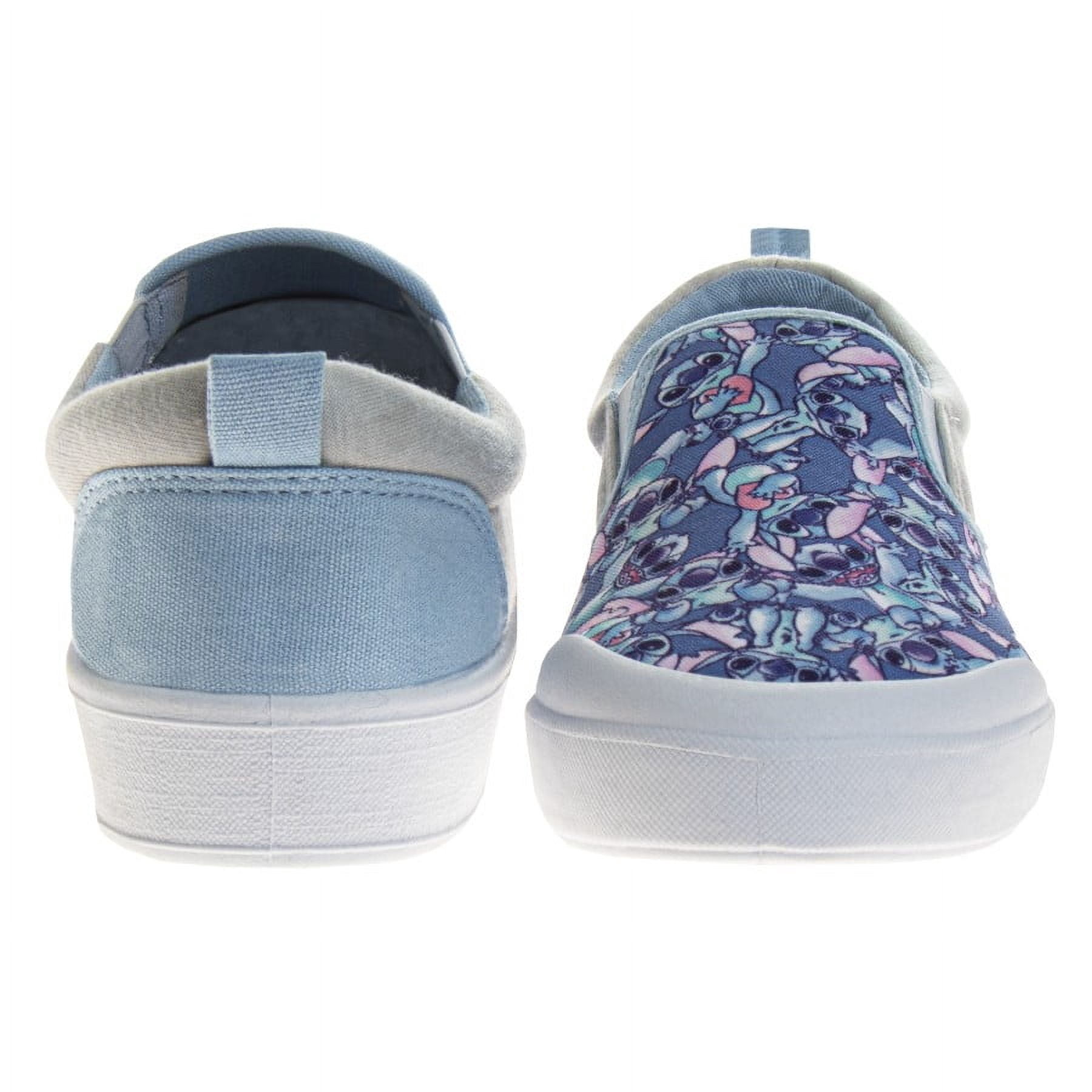 Stitch Women's Slip On Canvas Sneakers Blue, Size: 6