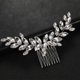 thumbnail image 1 of Zhuge Horquillas para el pelo de boda con flores para novias, peinetas con perlas de cristal,joyas con diamantes de imitación para novias, damas de honor y mujeres (plateadas), 1 of 5