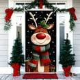 thumbnail image 1 of Eoozwa Christmas Door Cover Decorations 35x71 Inch Merry Christmas Door Covers for Front Door Xmas Banner Decorative Ball Photo Booth Props Backdrop for New Year Holiday House Party Sign Supplies, 1 of 5