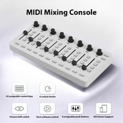 Walmeck MIDI Controller with 43 Buttons 8 Knobs 8 Push Buttons, BT Connection, Battery/Type-C Supply, USB MIDI Controlle Mixer for Electroacoustic Instruments