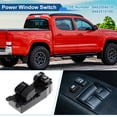 thumbnail image 2 of Interruptor de ventana eléctrica del lado del conductor delantero 1 pieza para Toyota Tacoma Yaris, interruptor de control de ventana No. 8482004010/8482010100, negro, 2 of 7
