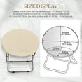 thumbnail image 2 of Saucer Chair Slipcover Removable Polyester Washable for Furniture Protection Beige, 2 of 9