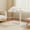 White-up, variant on Adjustable Overbed Table with Wheels - Height Adjustable Bedside Table with Tilt Top, Mobile Work & Meal Tray for Bed & Sofa, Walnut+Black