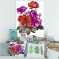 thumbnail image 2 of Designart ' Fuchia and Red Flowers ' Traditional Canvas Wall Art Print, 2 of 4