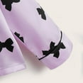 thumbnail image 3 of FAIWAD Kids Satin Pajamas Sets Girls Bow Button Down Pjs Long Sleeve Nightwear 2 Piece Lounge Sets, 3 of 7