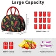thumbnail image 4 of Reusable Chili Lnsulated Lunch Bag for Women & Men - Leakproof Water-Resistant Cooler Tote, Large Capacity for Work,Travel,Picnic,Beach & Office., 4 of 4