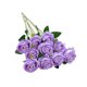 thumbnail image 1 of Inteprter 10 piezas de tela de simulación de flores artificiales de larga duración para el hogar, sala de estar, fiesta, plantas decorativas de flores Flores artificiales Púrpura claro Inteprter HA084570-03, 1 of 6