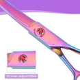 thumbnail image 2 of Unique Bargains Dog Grooming Scissors with Ergonomic Handle Upper Bend Shears Curved Shears for Pets 7.5" Assorted Color, 2 of 7