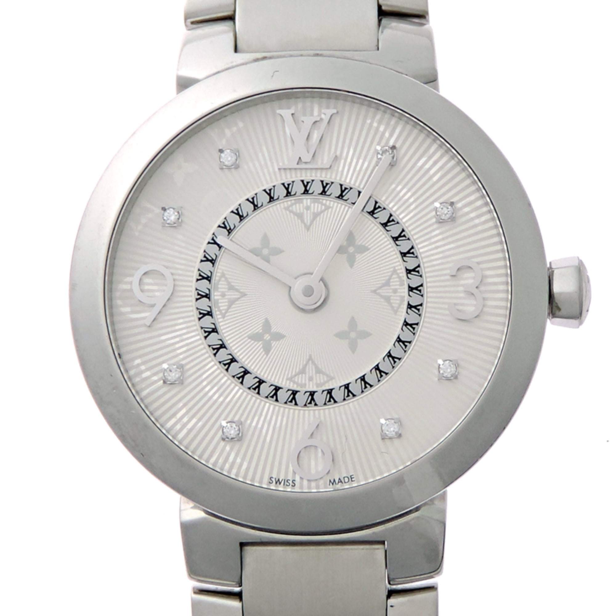 LOUIS VUITTON Tambour PM Monogram QA115 white Dial Quartz Ladies Watch_862268 Louis Vuitton Tambour Monogram Sun Tourbillon - 2015-04-08  main image 3