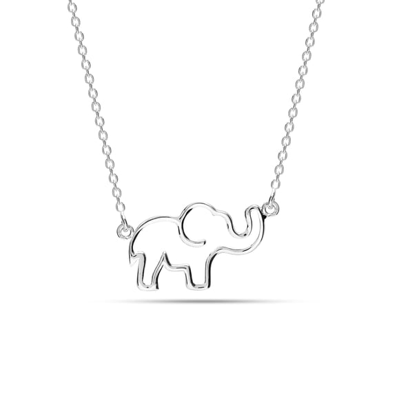 Charmsy Elephant style Chain Pendant Necklace for Women 18 Inches