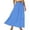 Blue, variant on Women's Tennis Skirts Summer Women’s Fashion Solid Color Casual Breathable Knee Length Skirt For Everyday Wear Lightweight Comfort Fit White S