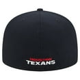 thumbnail image 4 of Men's New Era  Navy Houston Texans Overlap Wordmark 59FIFTY Fitted Hat, 4 of 5