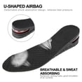 thumbnail image 3 of Plantillas Ajustables Para Aumar La Altura, Insercaciones De Elevación Del Talón De Pu, Cojín De Airbag En Forma De U Con Orificios De Ventilación, 1,2 3,0 Pulgadas, Negro,, 3 of 7