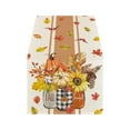 thumbnail image 2 of Loyerfyivos Turkey Maple Leaves Thanksgiving Table Runner, Seasonal Fall Harvest Holiday Kitchen Dining Table Decoration for Indoor Outdoor Home Party Decor 13 x 72 Inch, 2 of 6