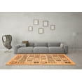 thumbnail image 3 of Ahgly Company Indoor Round Abstract Orange Modern Area Rugs, 7' Round, 3 of 4