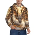 thumbnail image 2 of Lsque Golden Horned White Dragon Pattern Casual Men's Hoodie,Hooded Sweatshirt with Kangaroo Pocket,Pullover Hoodie-3X-Large, 2 of 7