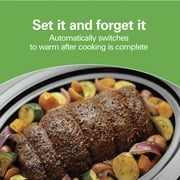 Hamilton Beach 6 Qt Programmable Slow Cooker, Stoneware Crock with Removable Pot, Stainless Steel