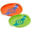 Munchkin White Hot Toddler Plates - 2 Count - Colors: Green/Coral