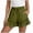 Z104 Green, variant on Womens Ruffle Hem Shorts High Waisted Smocked Elastic Waist Flowy Summer Casual Shorts with Pockets Beach Party Flattering Dressy Bottoms XXL
