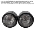 thumbnail image 4 of Motorcycle Headlight Universal, 8.5in/21.59cm Iron Front Double Twin Round Headlight Lamp, 4 of 8