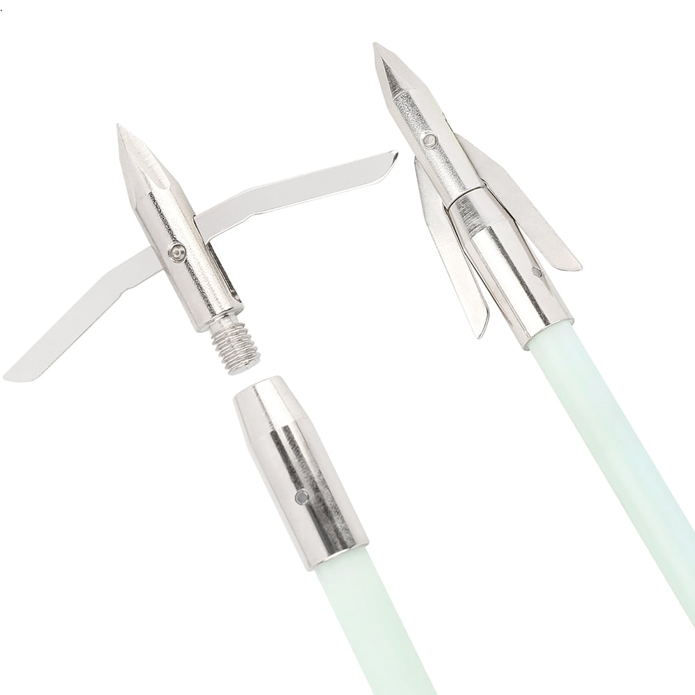 AMEYXGS Archery Bowfishing Hunting Arrow 32inch with Broadheads and Safty Slides for Compound Bow Recurve Bow（ 6 Pack ）