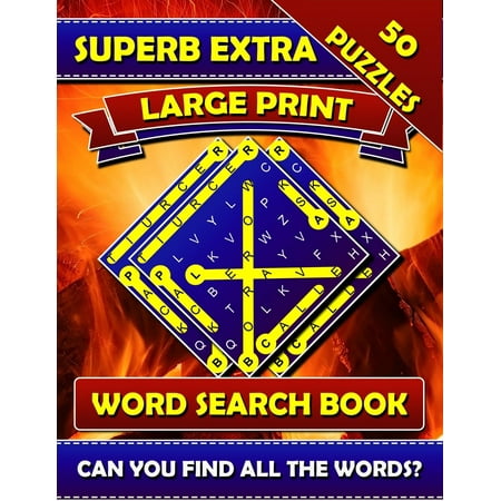 Zebra Barcode Fonts Superb Extra Large Print Word Search Books: Big Font Books for Seniors. Find a Word Puzzles for Adults Large Print. (Paperback)(Large Print) ()