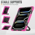 thumbnail image 5 of for iPad Pro 13 inch Case (M4 2024/M5 2025), 360 Rotating Shockproof Cover with Stand, Handle, Shoulder Strap, Rose, 5 of 7