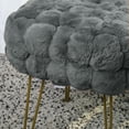 thumbnail image 3 of Home Soft Things Fox Faux Fur Pouf Stool Ottoman - Cloudburst - 17x17x17", 3 of 5