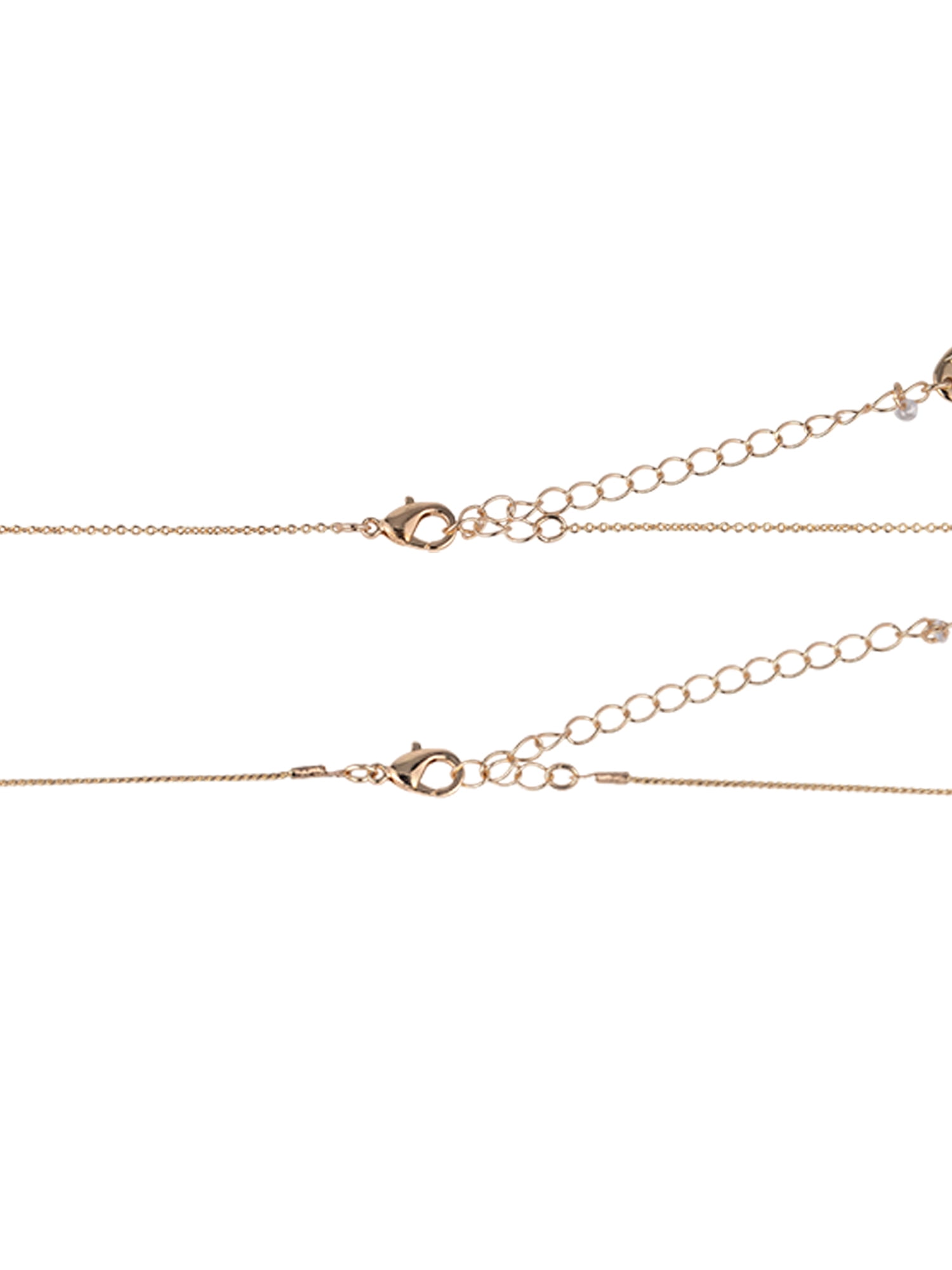 Time and Tru Goldtone 2-Row Amazonite Beads and Heart Necklace