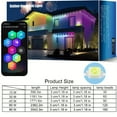 thumbnail image 3 of QUTETN Permanent Outdoor Lights  Smart RGB IC Outdoor Lights With 75 Scene Modes  49/98/148 Feet Long  With 30/60/90 LED Gable Lights  APP Control With Remote Control  Suitable For Christ, 3 of 6