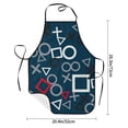 thumbnail image 2 of Fuzoiu Navy Blue Geometric Print Kitchen Cooking Aprons,Kitchen Cooking BBQ Aprons,Chef Apron with 2 Pockets for Men Women,Art Aprons for Painting Pottery Ceramics, 2 of 7