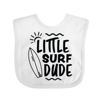 Inktastic Little Surf Dude with Surfboard Boys Baby Bib