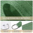 thumbnail image 3 of Jane Stone Sun Shade Sail Canopy 5'X5'X7.1'Customized Triangle Shade Cloth Canopy Tent for Outdoor UV Protection，Dark Green, 3 of 6