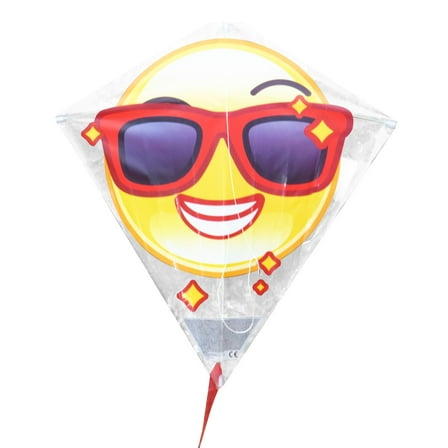 EOLO KITES Ready2Fly 22" Diamond Plastic Kite, Emoji. Ages 4 .