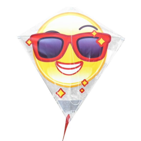 EOLO KITES Ready2Fly 22" Diamond Plastic Kite, Emoji. Ages 4 .