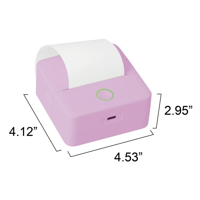 Wireless Mini Portable Thermal Printer, Paper Included- Compatible with Android and iOS Phone