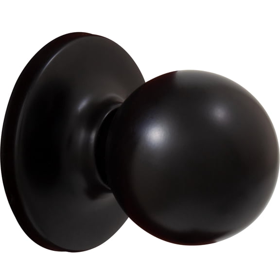 Stone Harbor Hardware Ball Door Knob, Passage (Hall/Closet) Function, Matte Black