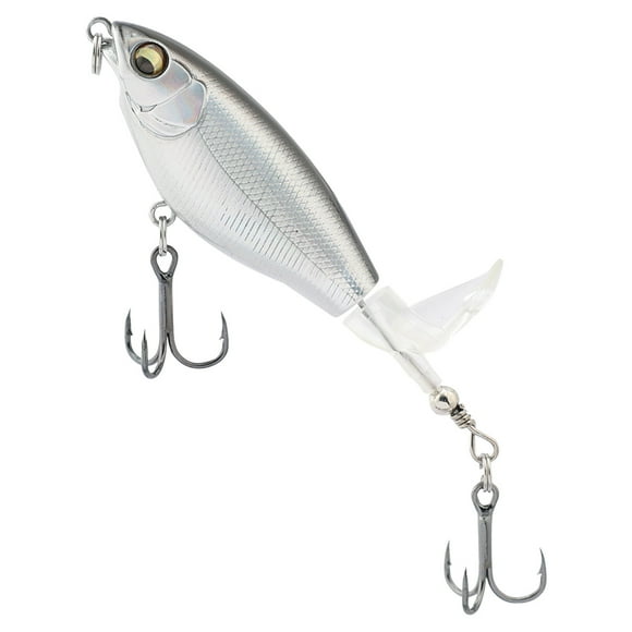 Floating Swimming Water Fishing Lures 2025 Upgrade Rotating Tail 2 Treble Hooks Realistic Design Plastic Material for Freshwater Saltwater Family Fishing