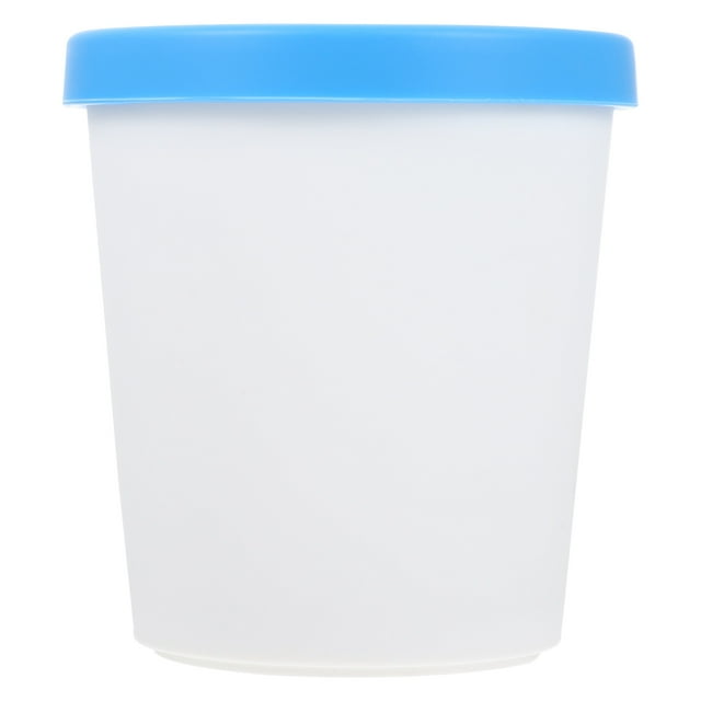 Round Ice Cream Container Freezer Ice Cream Tub Portable Ice Cream Container with Silicone Lid